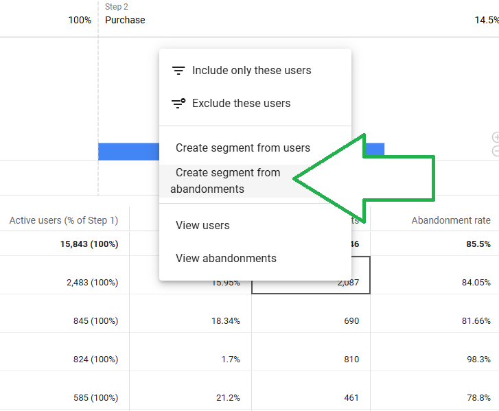 Create a segment
