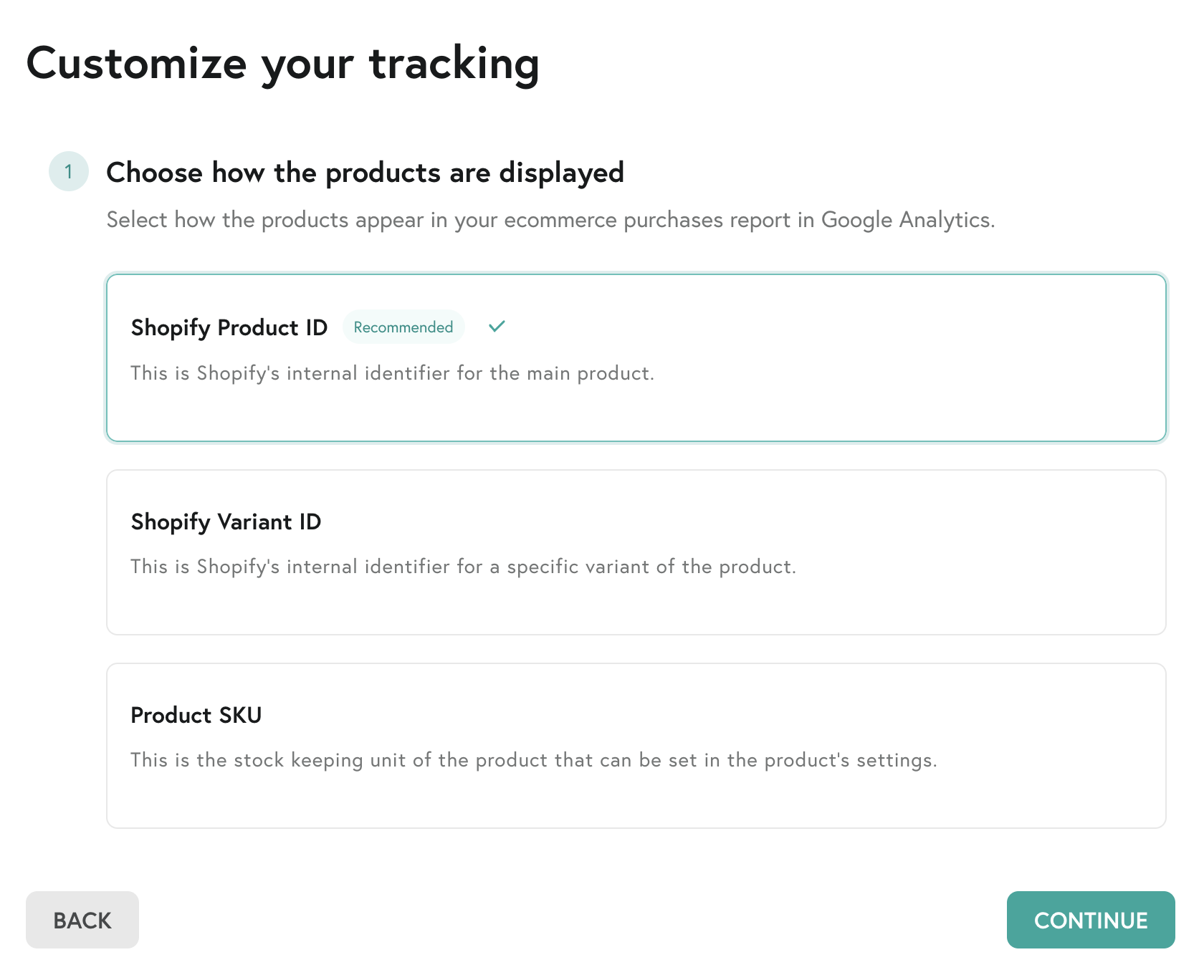 product identifier
