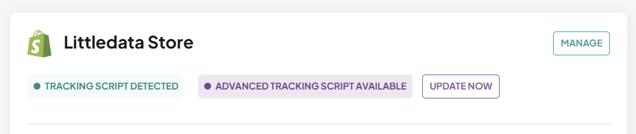 Add Advanced tracking script