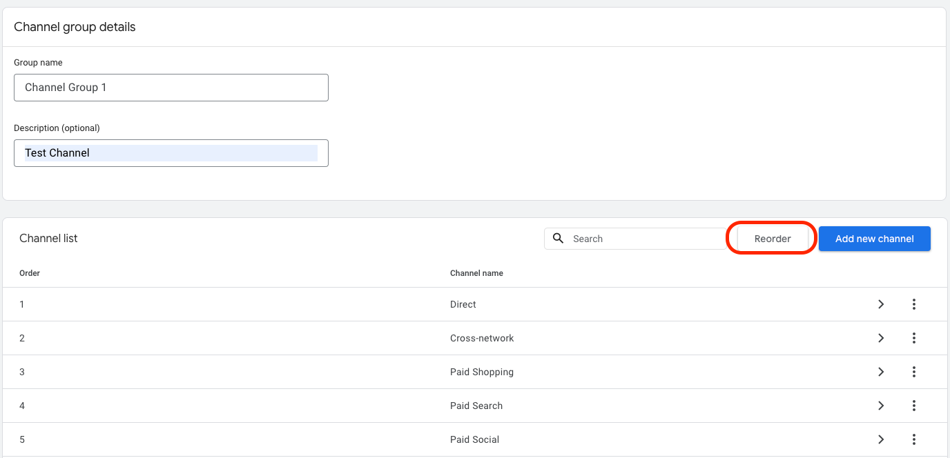 apply changes to channel groups